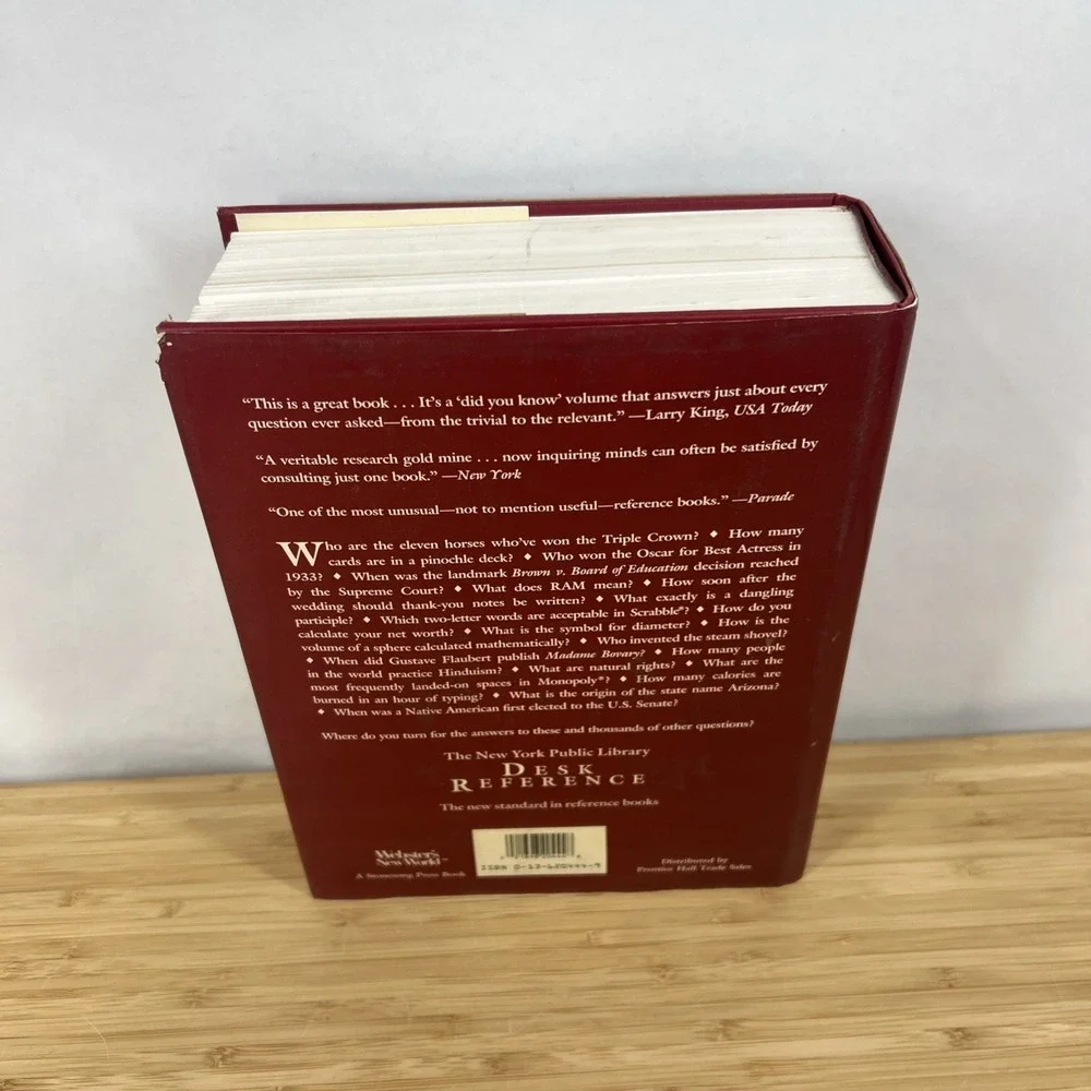 The‎ New York Public Library Desk Reference Hardcover First Edition